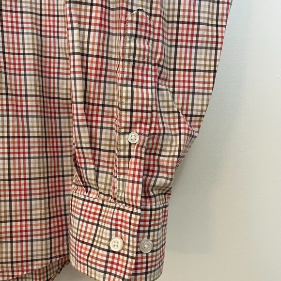 Jos. A. Bank Plaid Button Down Tailored Fit Shirt - Size Large - Picture 3 of 6